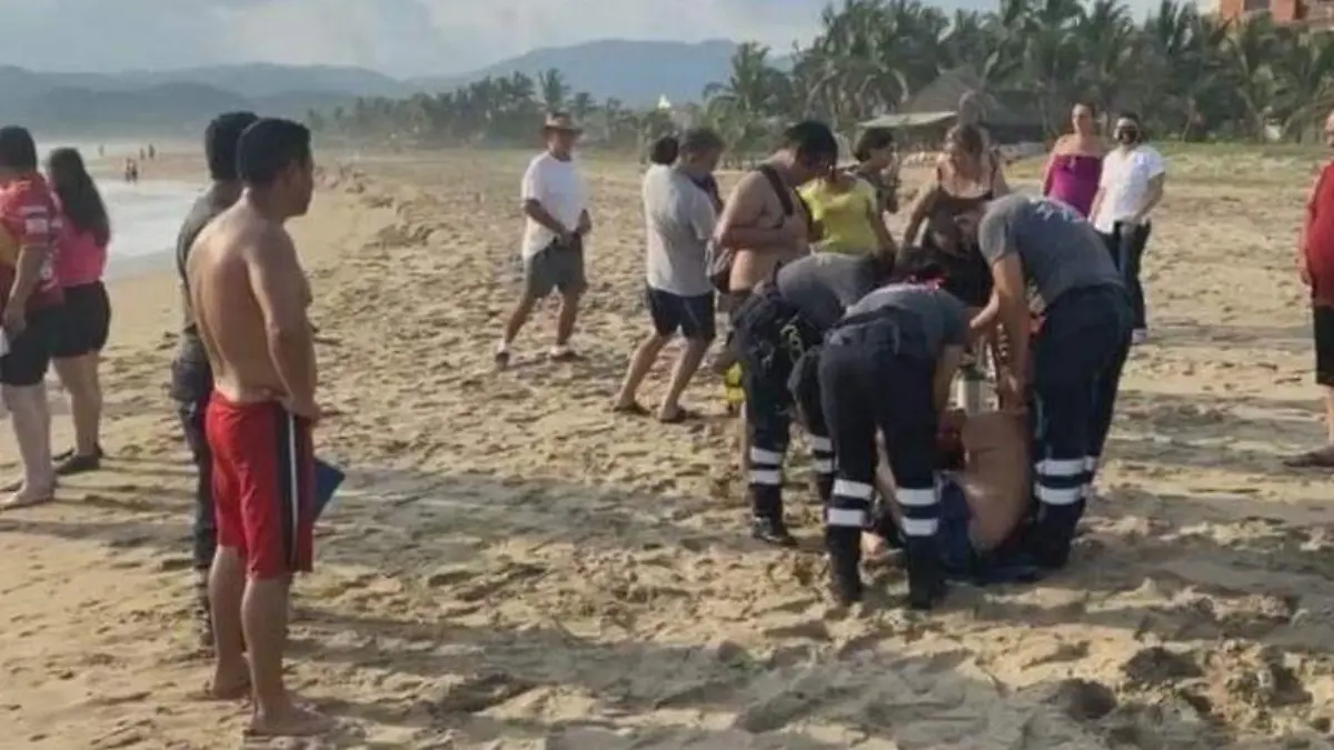 Turista rescatado mar